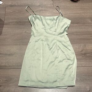 Aritzia Sage Green Mini Dress